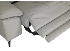 Hoeksalons|Hoeksalon Sun 298x238cm - leder - grijs met relax