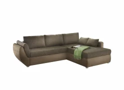 Hoeksalon Taifun 272x200cm - stof - bruin met bedfunctie- Zetelbedden|Hoeksalons