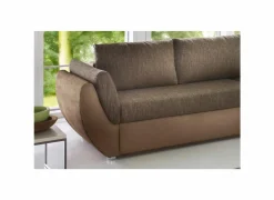 Hoeksalon Taifun 272x200cm - stof - bruin met bedfunctie- Zetelbedden|Hoeksalons