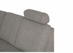 Hoeksalon Toulouse 269x287cm - stof - zilvergrijs met bedfunctie & poef & opbergruimte- Hoeksalons