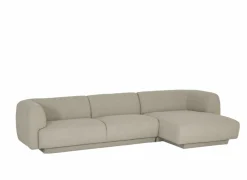 Hoeksalon Valley 314x160cm - stof - beige- Hoeksalons