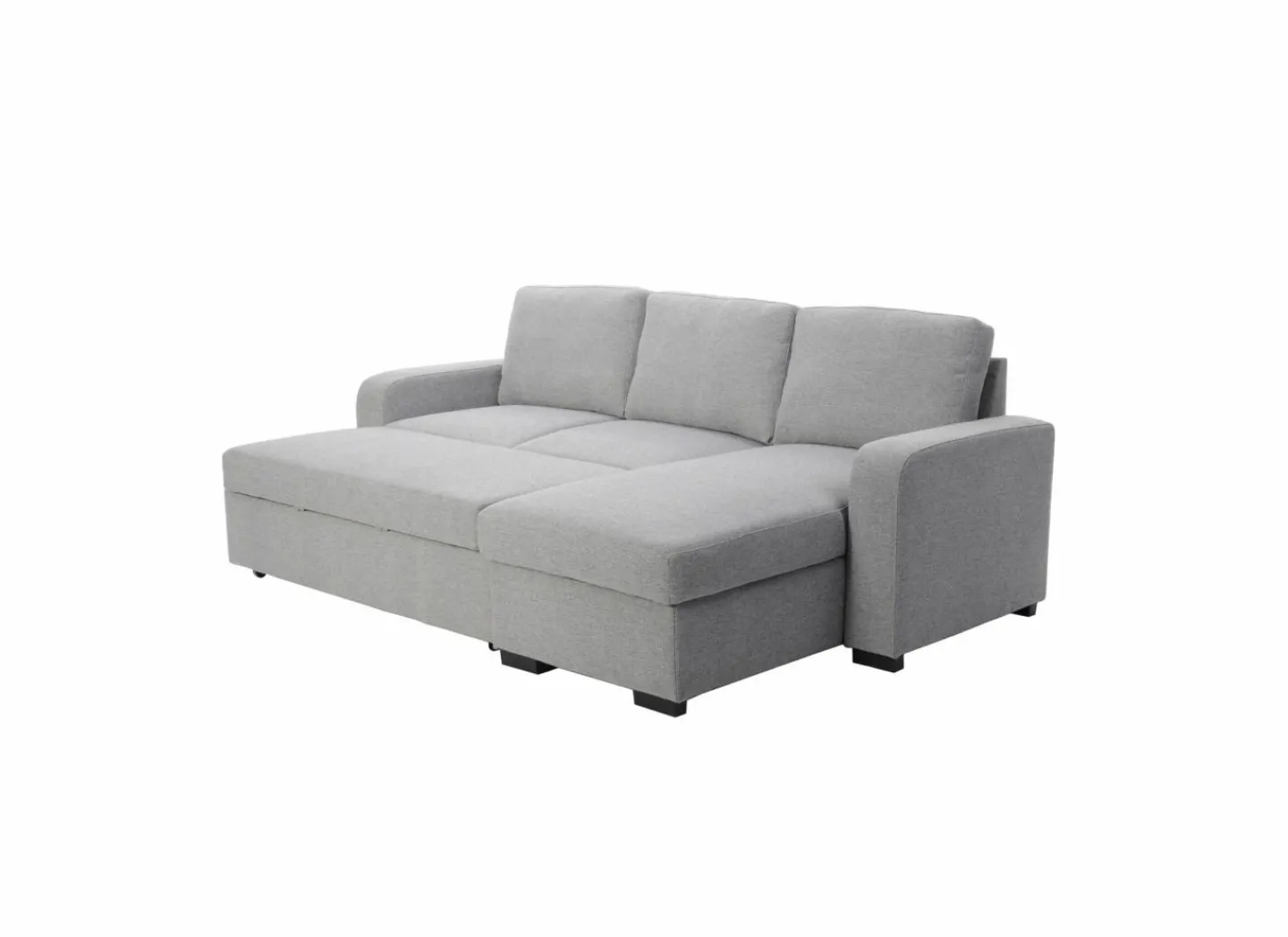 Hoeksalon Zenith 243x156cm - stof - grijs - 2 persoons met slaapfunctie- Zetelbedden|Hoeksalons