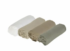 Hoeslakens|Hoeslaken Arya 160x200cm - katoen - mastiek