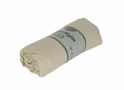 Hoeslaken Arya 140x200cm - katoen - zand- Hoeslakens