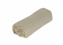 Hoeslaken Arya 160x200cm - katoen - zand- Hoeslakens