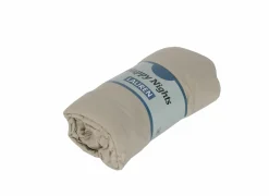 Hoeslakens|Hoeslaken Lauren 90x200cm - jersey katoen - mastiek