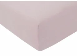 Hoeslaken Venturo 180x200cm - flanel - roze- Hoeslakens