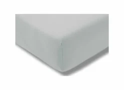 Hoeslaken 180/200x200/220cm jersey katoen lichtgrijs- Hoeslakens