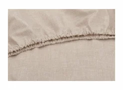 Hoeslaken 140x200cm katoen zandbeige- Hoeslakens