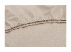 Hoeslakens|Hoeslaken 180x200cm katoen zandbeige