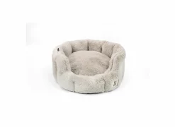 Kussens & Manden|Hondenmand Supersoft Ø45x22cm - stof - lichtgrijs