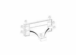 Bedaccessoires|Hoofdbord Stamp 256cm