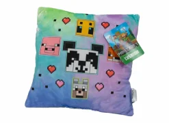 Hoofdkussen Minecraft 35x35cm - polyester/velboa - multicolor- Kussens|Kinderdecoratie