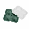 Ijsblokjesvormen|Ijsblokjesvorm diamant 12x12x14cm - platinum silicone - forest green