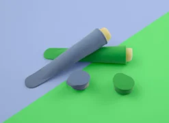 Ijsjesvorm Dotz knijpbaar 20x5cm - silicone - zomergroen & lavendel- Overige|Ijsblokjesvormen