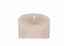 Kaars & Houder|Kaars Cilinder  Ø7x15cm - rustiek - poederroze