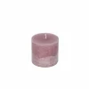 Kaars Mini Superkaars Ø10x10cm - rustiek - oud rood- Kaars & Houder
