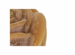 Kaars Roses Sculptures M Ø12x10cm - rustiek - cognac- Kaars & Houder