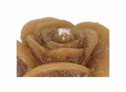 Kaars & Houder|Kaars Roses Sculptures S Ø8,50x6,50cm - rustiek - cognac