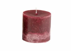 Kaars Ø10xH10cm - burgundy- Kaars & Houder