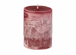 Kaars Ø10xH15cm - burgundy- Kaars & Houder