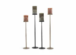 Kaars & Houder|Kaarsenhouder H80cm - metaal - goud