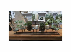 Kaars & Houder|Kaarsenhouder Lincoln B100cm - metaal & glas - zwart