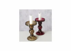 Kaarsenhouder Lune H14cm rood groen- Kaars & Houder