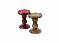 Kaars & Houder|Kaarsenhouder Lune H11cm rood groen