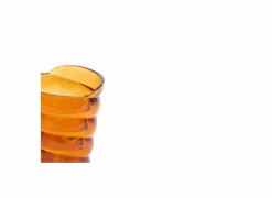 Kaarsenhouder Malea H12,5cm - glas - oranje- Kaars & Houder