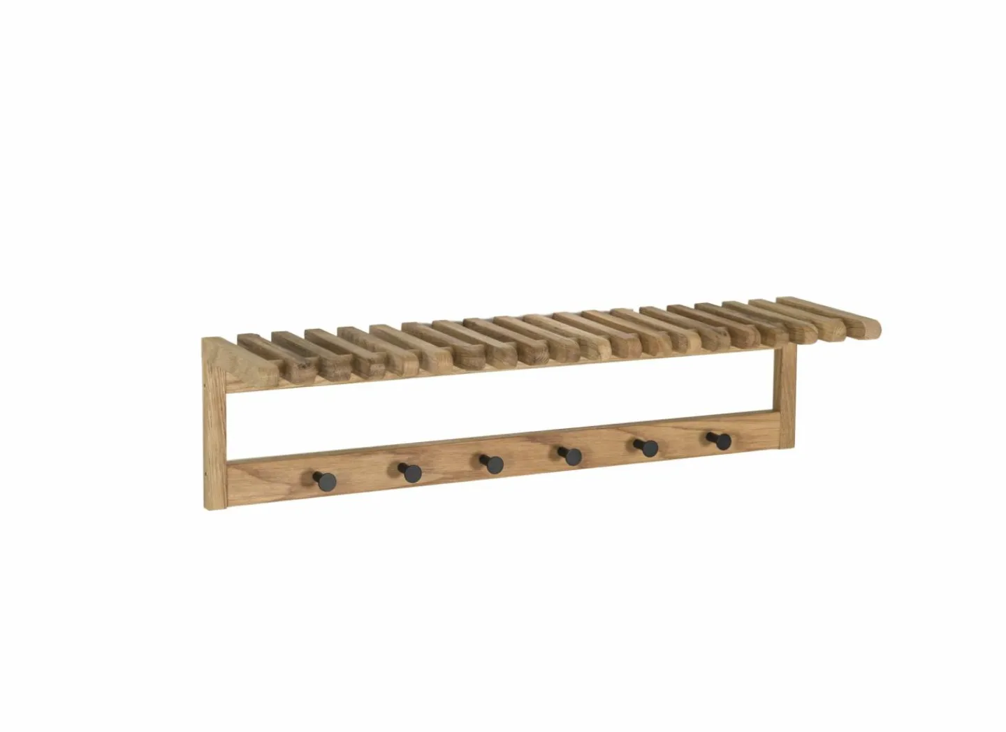 Kapstok Samia 80cm - massief eik - naturel- Wandkapstokken|Wandkapstokken