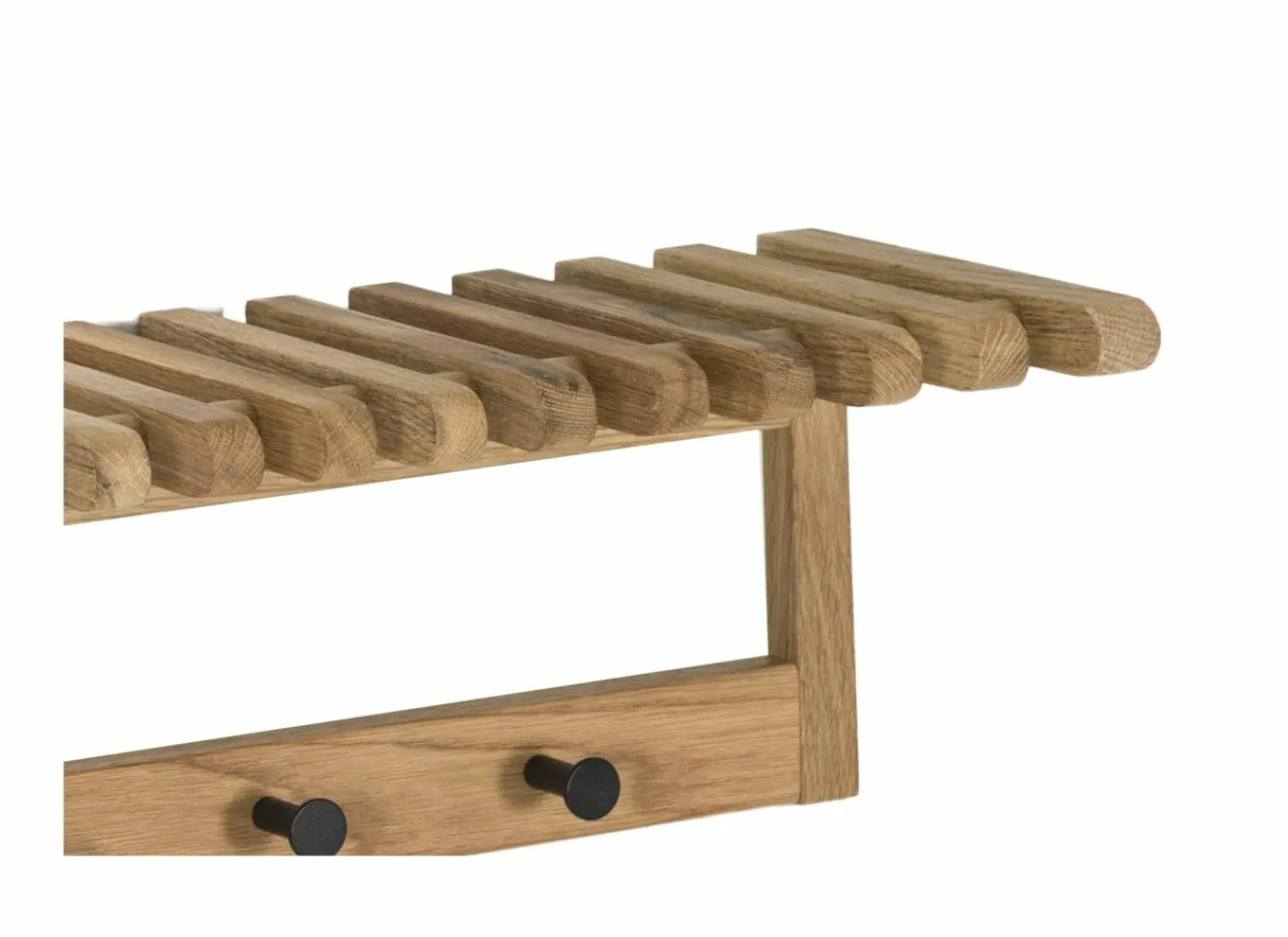 Kapstok Samia 80cm - massief eik - naturel- Wandkapstokken|Wandkapstokken