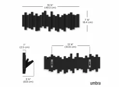 Umbra Wandkapstokken|Wandkapstokken|Kapstok Sticks Multi Hook 48,6cm - zwart