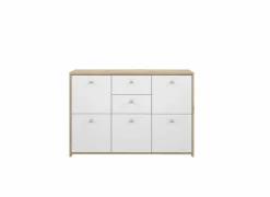 Kast Best Chest 114x30x78cm - decor - artisanale eik & wit- Bijzetkasten|Bijzetkasten