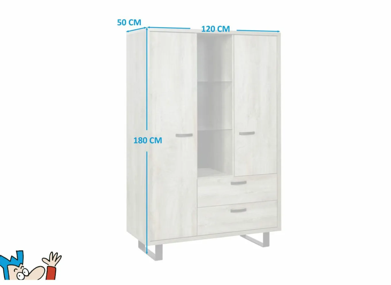 Bijzetkasten|Bijzetkasten|Kast Como 2 120cm - melamine - humus eik