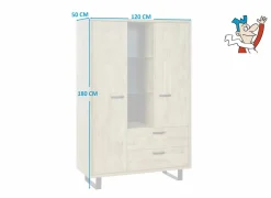 Kast Como 1 120cm - melamine - golden oak- Bijzetkasten|Bijzetkasten