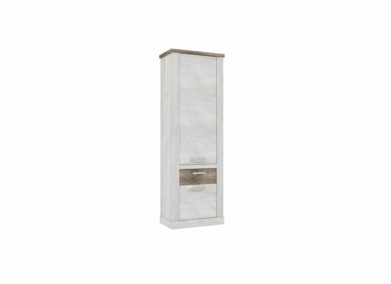 Draaideurkasten|Bijzetkasten|Kast Duro 71x212x41cm - decor - pine white & antique oak