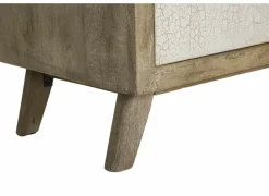 Kast Harem 90x40x112cm - mango massief - bruin & multicolor- Bijzetkasten|Commode