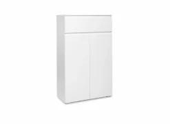 Kast Image 3 80x40x131cm - melamine - wit- Bijzetkasten|Commode