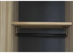 Kastaccessoires Holmes roede en plank MDF en eik fineer naturel- Kastaccessoires