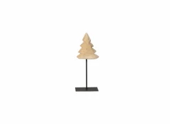 Kerstboom op voet H58cm - hout massief & metaal - naturel/zwart- Kerstdecoratie|Decoratieve Accessoires
