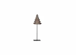 Kerstdecoratie|Decoratieve Accessoires|Kerstboom op voet H58cm - hout massief & metaal - grijs/zwart