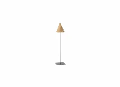 Kerstboom op voet H115cm - hout massief & metaal - naturel/zwart- Kerstdecoratie|Decoratieve Accessoires