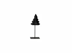 Kerstdecoratie|Decoratieve Accessoires|Kerstboom op voet H58cm - hout massief & metaal - zwart