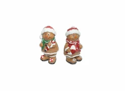 Kerstdecoratie Gingerbread H13,5cm polystone multicolor- Kerstdecoratie|Decoratieve Accessoires
