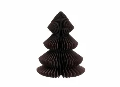 Kerstdecoratie|Kerstdecoratie Kerstboom 16x22cm - MDF - donkerpaars