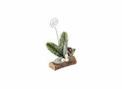 Kerstdecoratie Naamkaarthouder H15cm groen/bruin- Kerstdecoratie|Decoratieve Accessoires