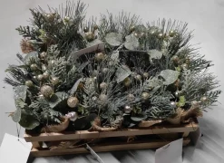 Kerstdecoratie Takbessen in pot H16cm - kunststof - multicolor- Kerstdecoratie|Kunsttakken