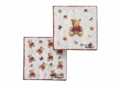 Servetten|Servetten|Kerstservet Bailey 16,5x16,5 meerkleurig 20 stuks