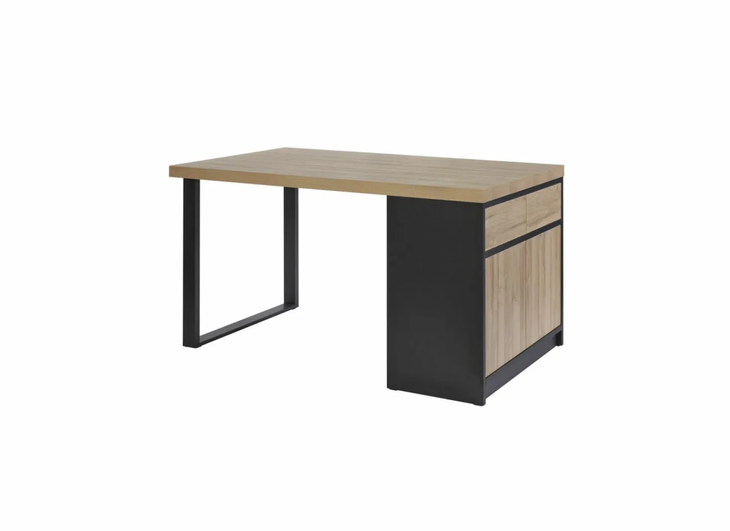 Keukeneiland Ilotfon 230x100cm - melamine - french oak & nox- Keukentafels